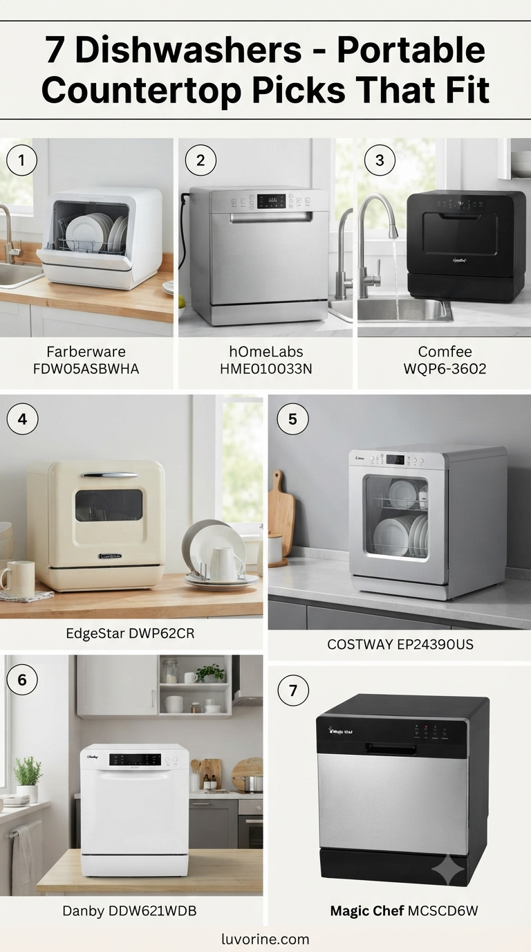 7 Dishwashers - Portable Countertop Picks That Fit