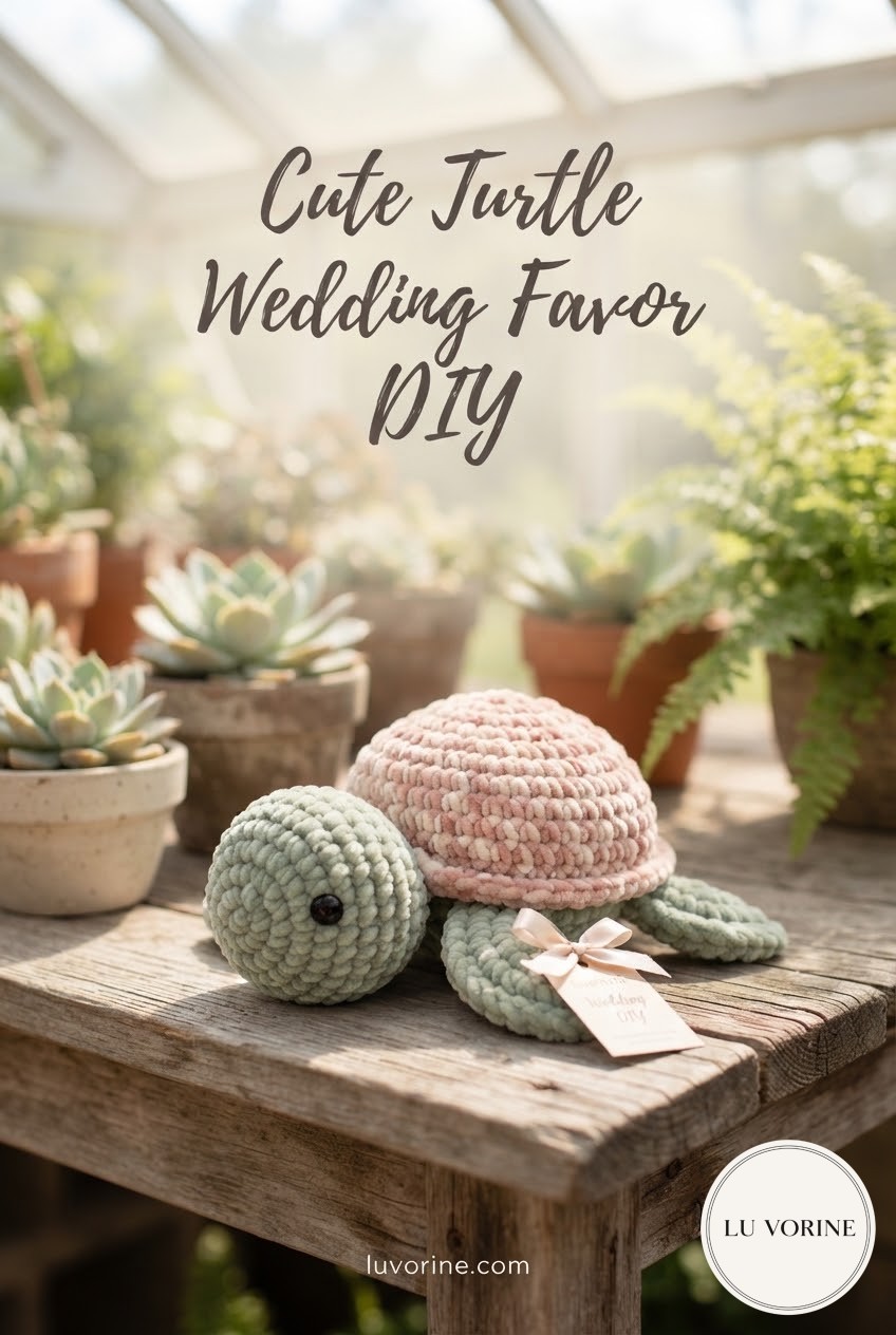 Cute Turtle Wedding Favor DIY