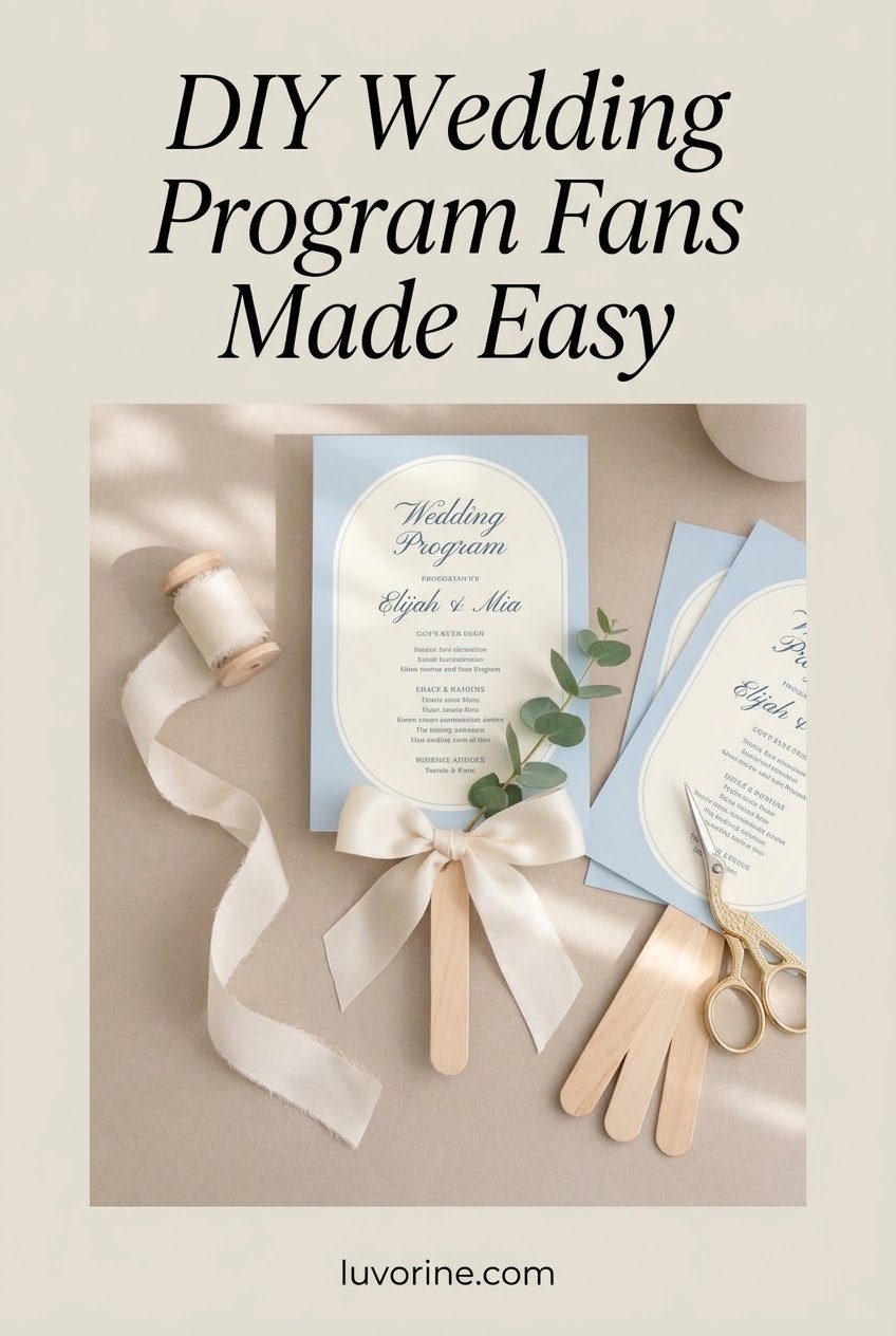 DIY Wedding Program Fans Made Easy