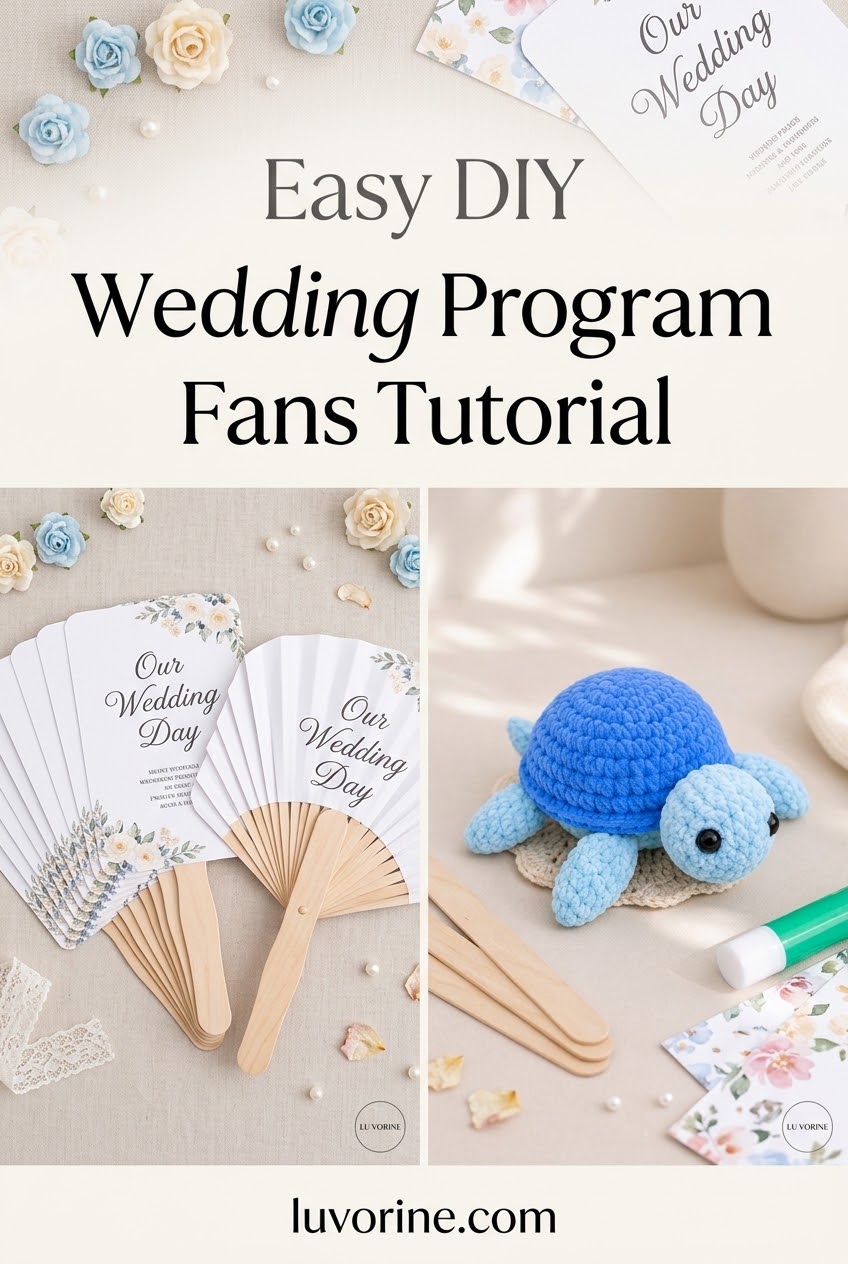 Easy DIY Wedding Program Fans Tutorial