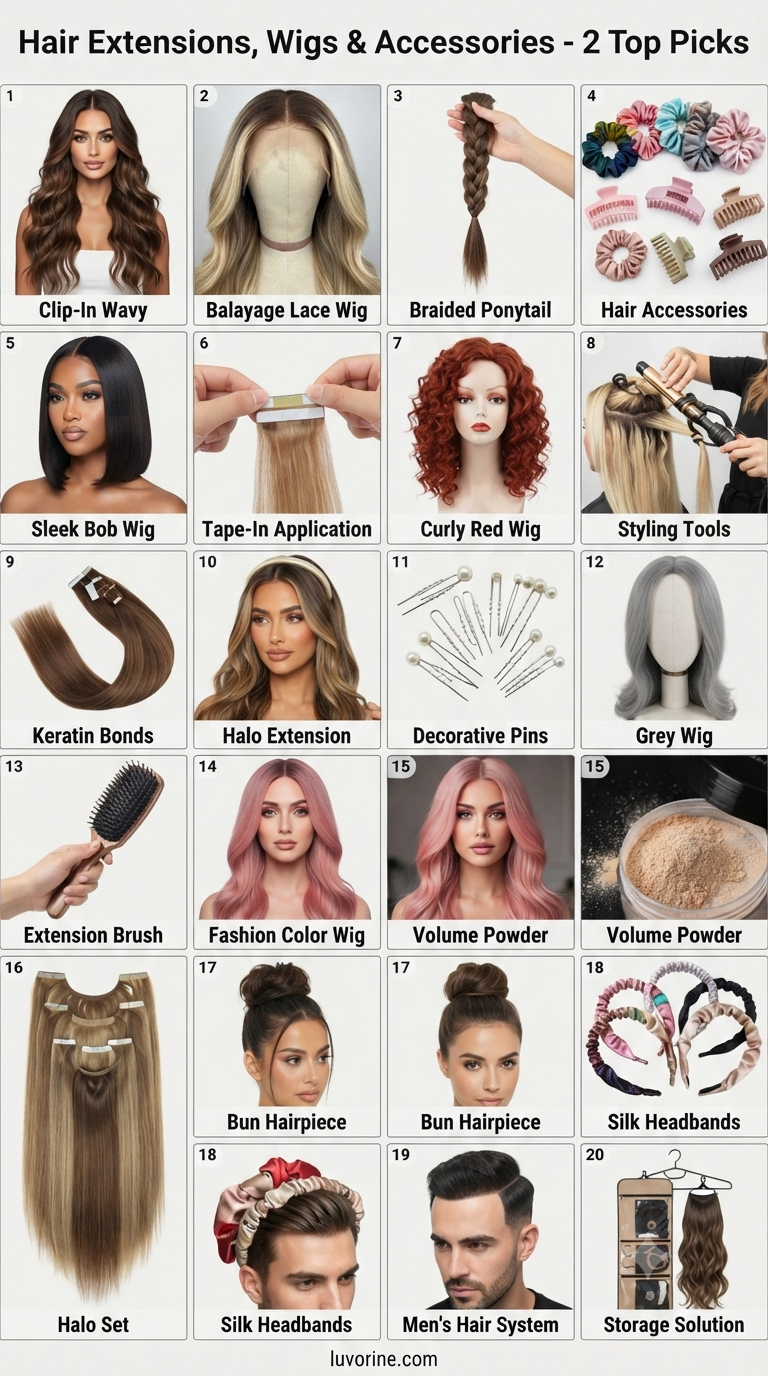 Hair Extensions, Wigs & Accessories - 2 Top Picks