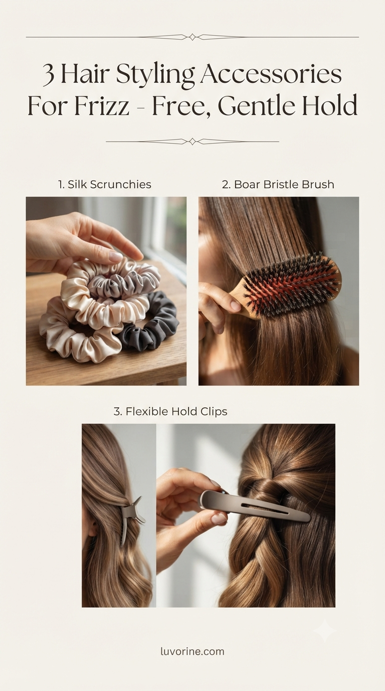 3 Hair Styling Accessories For Frizz - Free, Gentle Hold