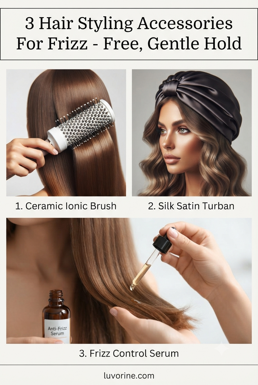 3 Hair Styling Accessories For Frizz - Free, Gentle Hold