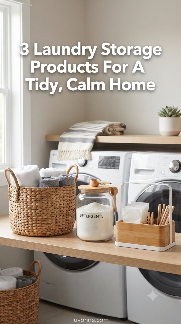 3 Laundry Storage Products For A Tidy, Calm Home