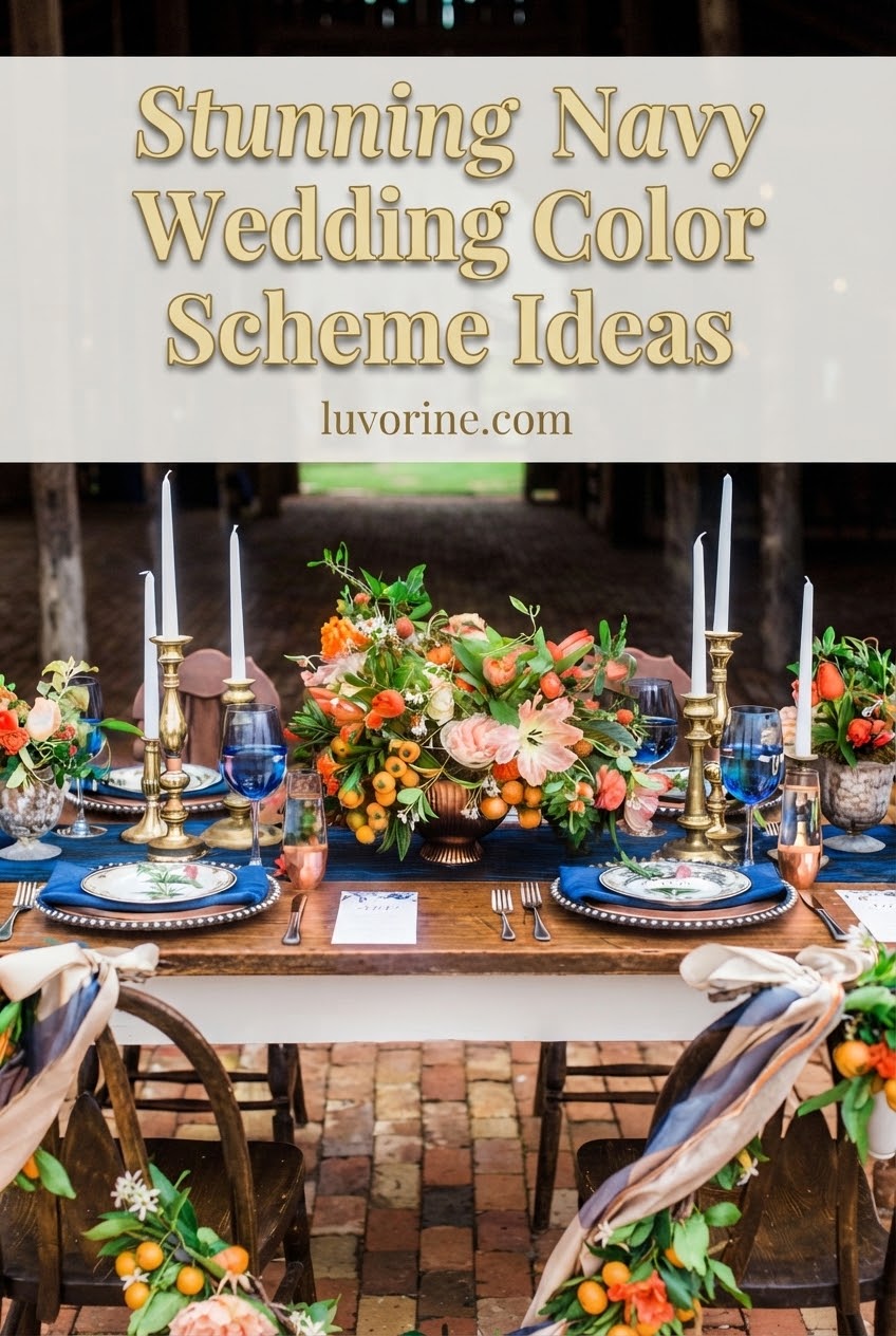 Stunning Navy Wedding Color Scheme Ideas