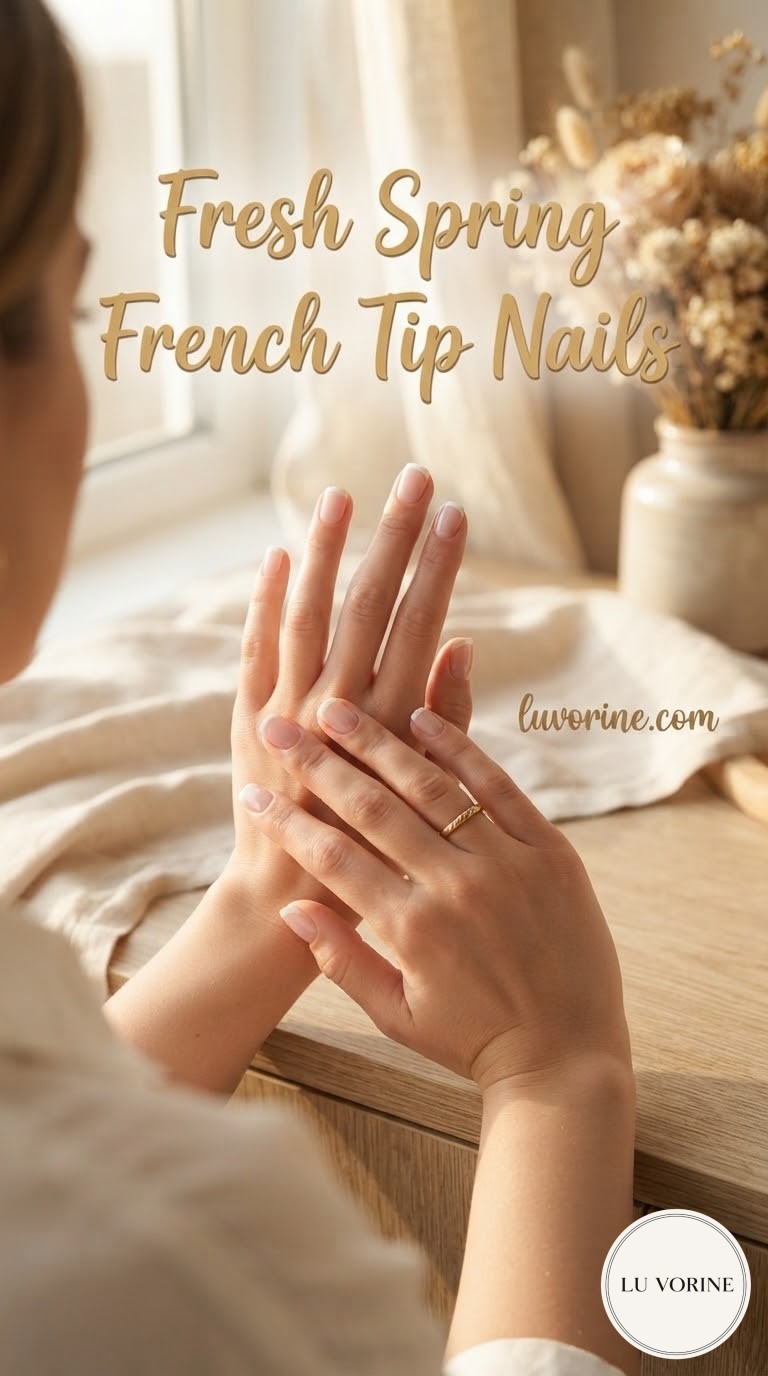 Fresh Spring French Tip Nails