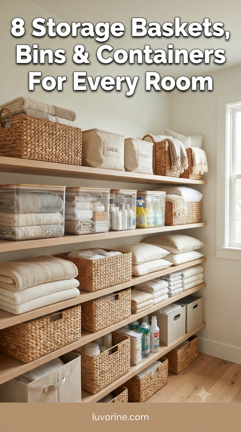 8 Storage Baskets, Bins & Containers For Every Room