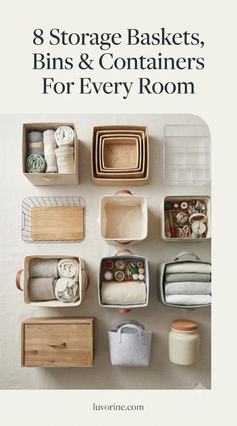 8 Storage Baskets, Bins & Containers For Every Room