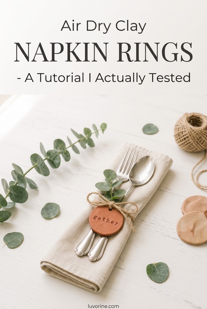 Air Dry Clay Napkin Rings - A Tutorial I Actually Tested