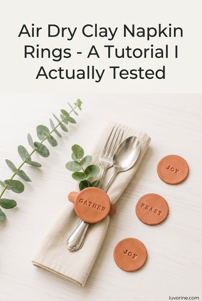 Air Dry Clay Napkin Rings - A Tutorial I Actually Tested