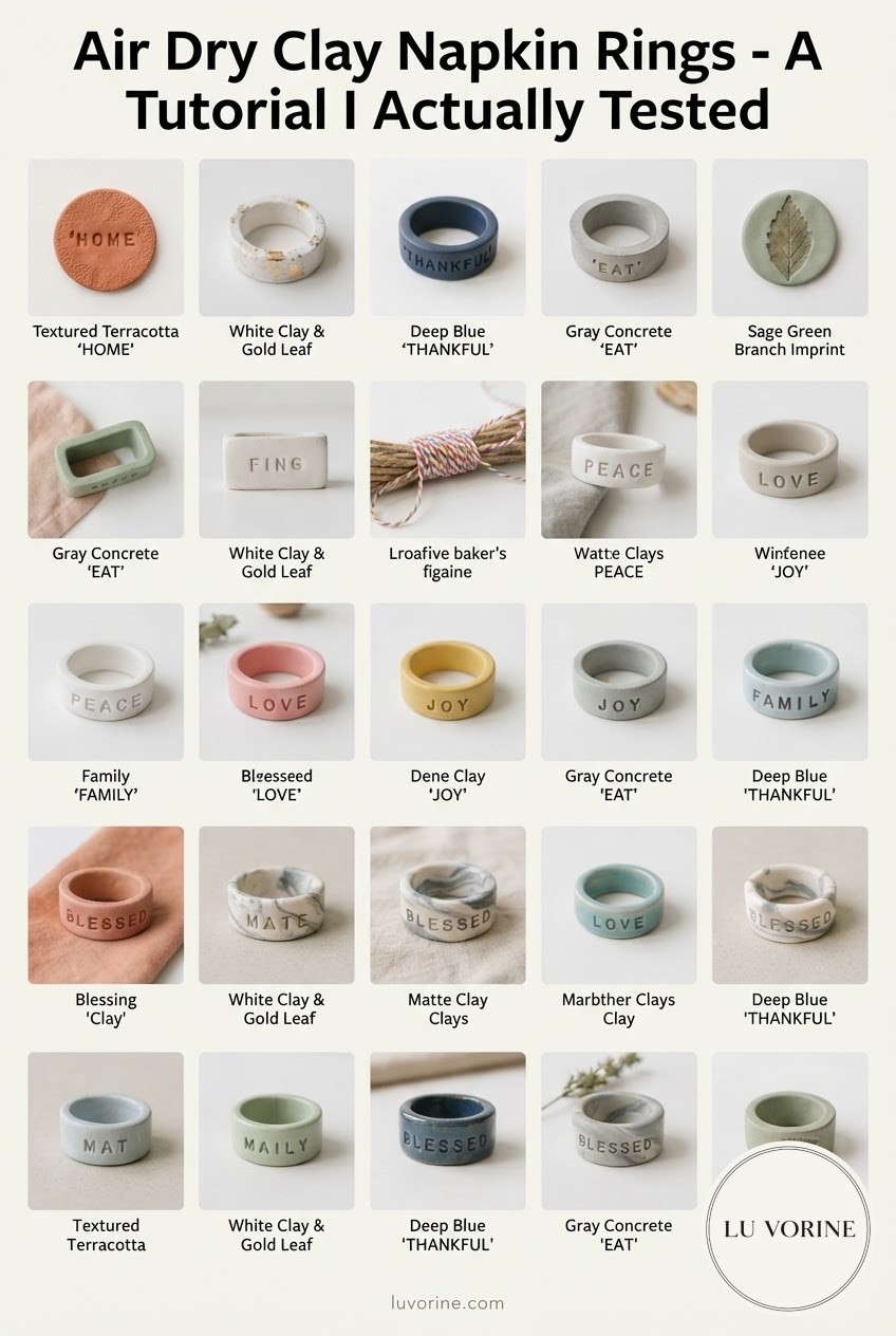 Air Dry Clay Napkin Rings - A Tutorial I Actually Tested
