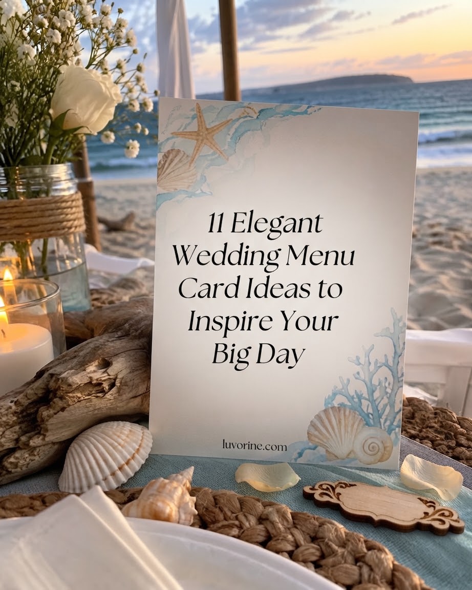 11 Elegant Wedding Menu Card Ideas to Inspire Your Big Day
