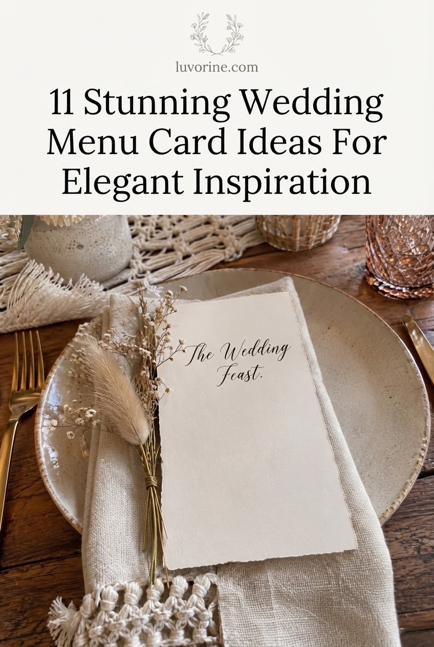 11 Stunning Wedding Menu Card Ideas For Elegant Inspiration