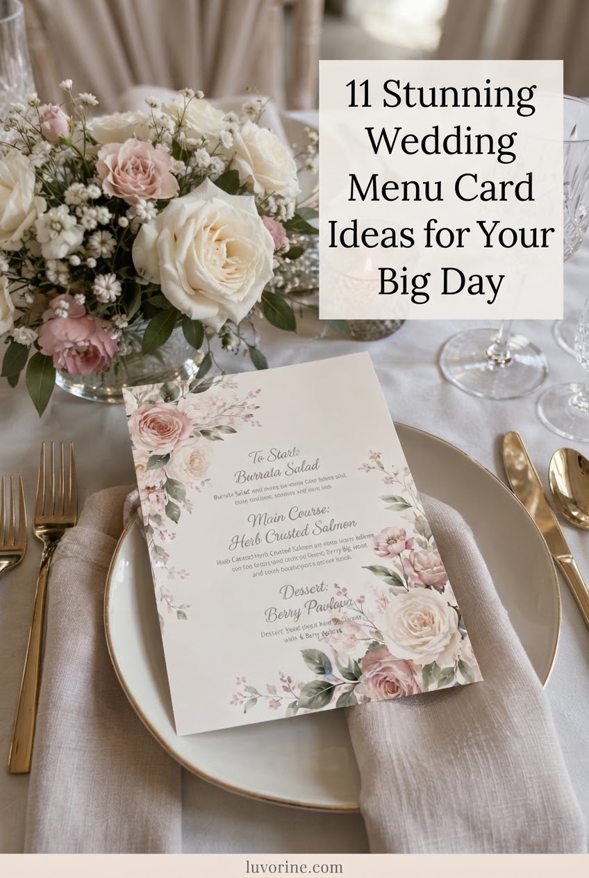 11 Stunning Wedding Menu Card Ideas for Your Big Day