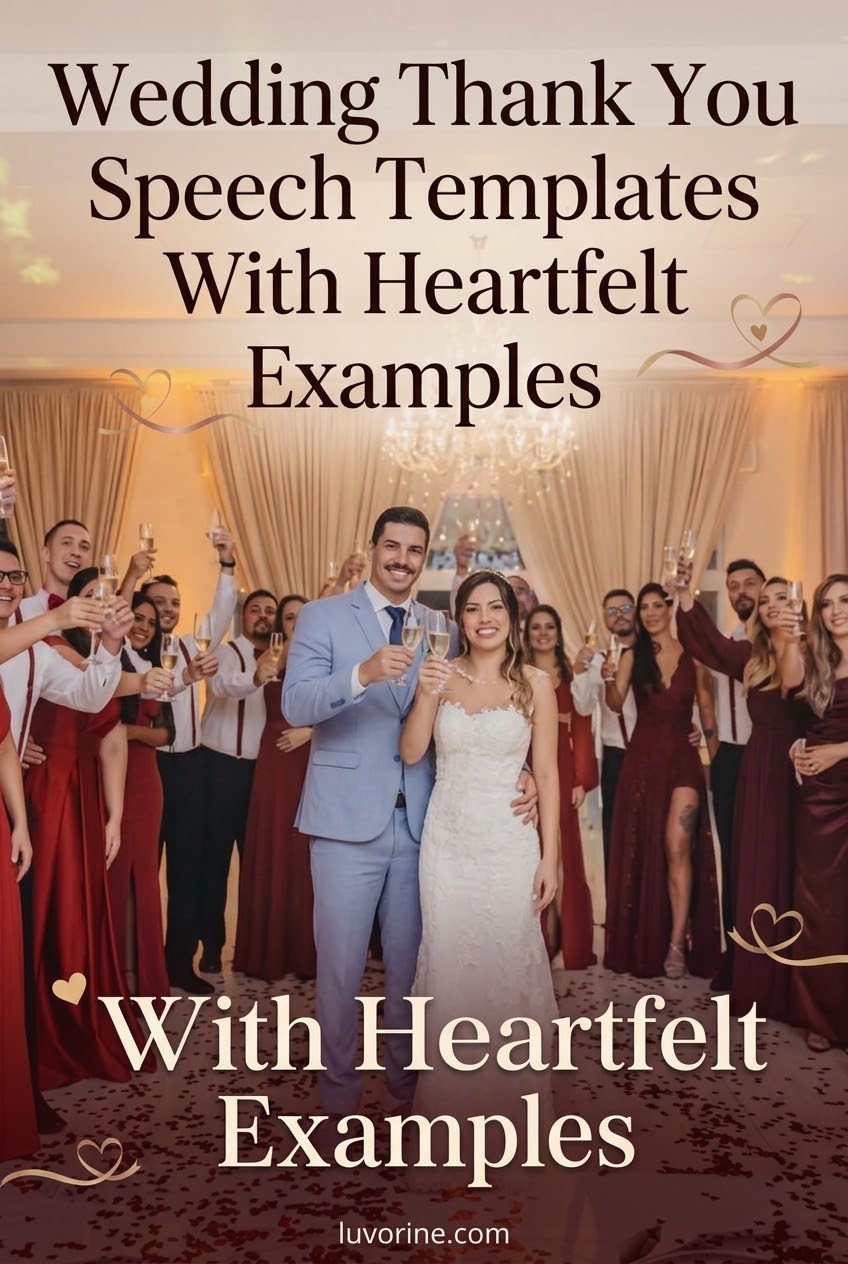 Wedding Thank You Speech Templates With Heartfelt Examples
