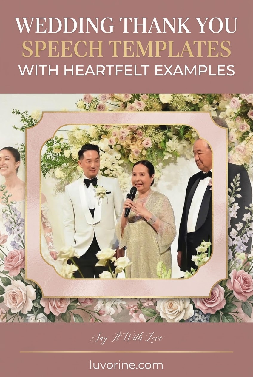 Wedding Thank You Speech Templates With Heartfelt Examples