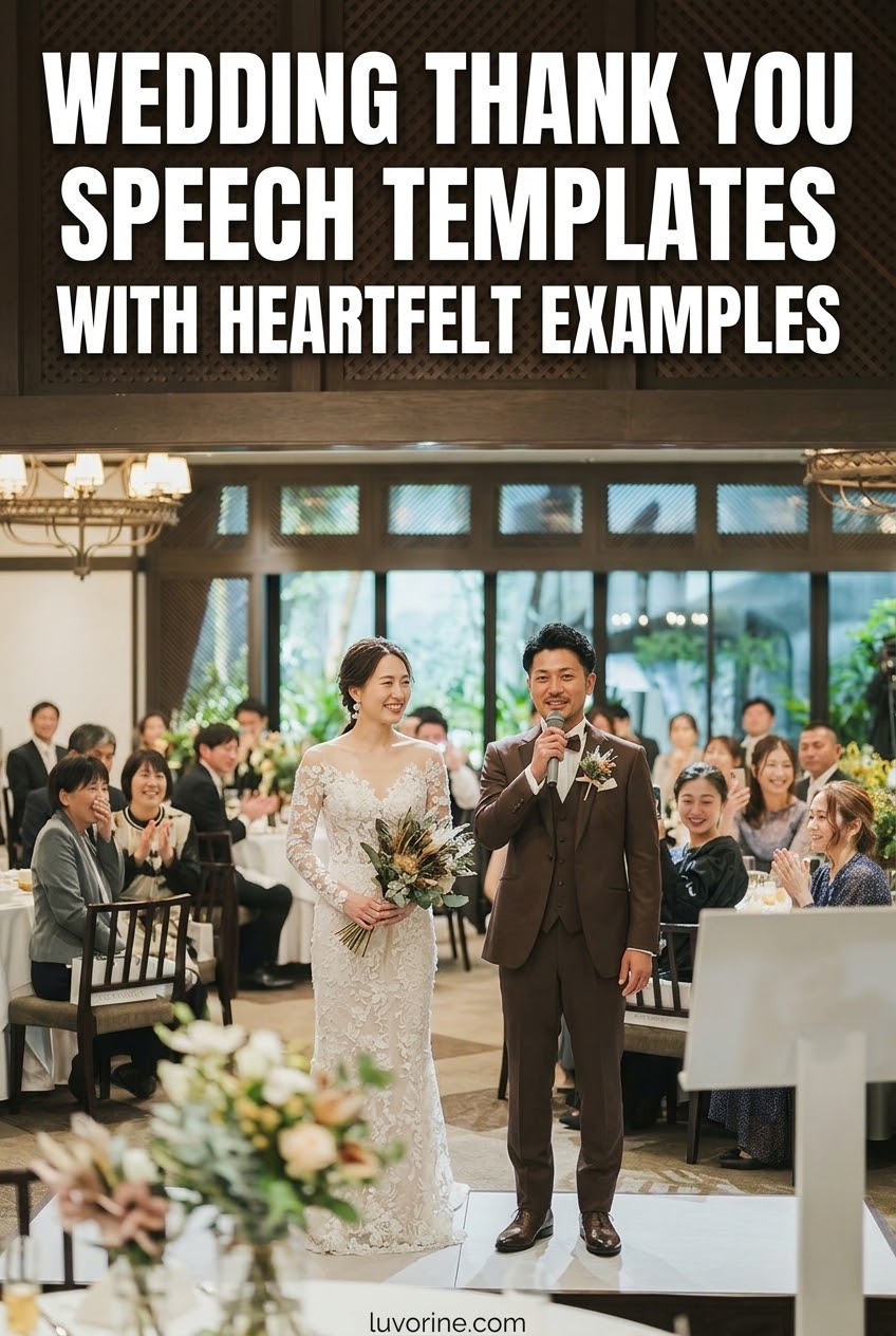 Wedding Thank You Speech Templates With Heartfelt Examples