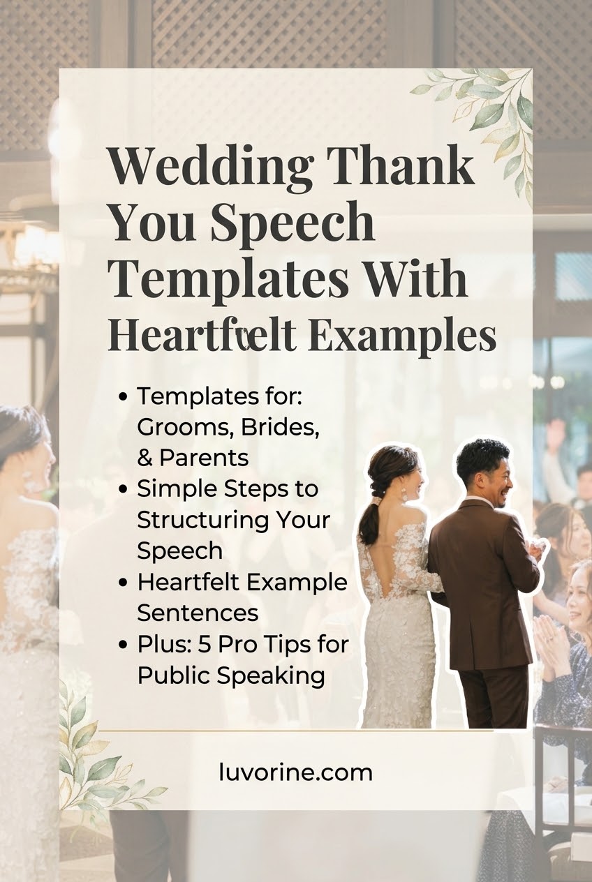Wedding Thank You Speech Templates With Heartfelt Examples