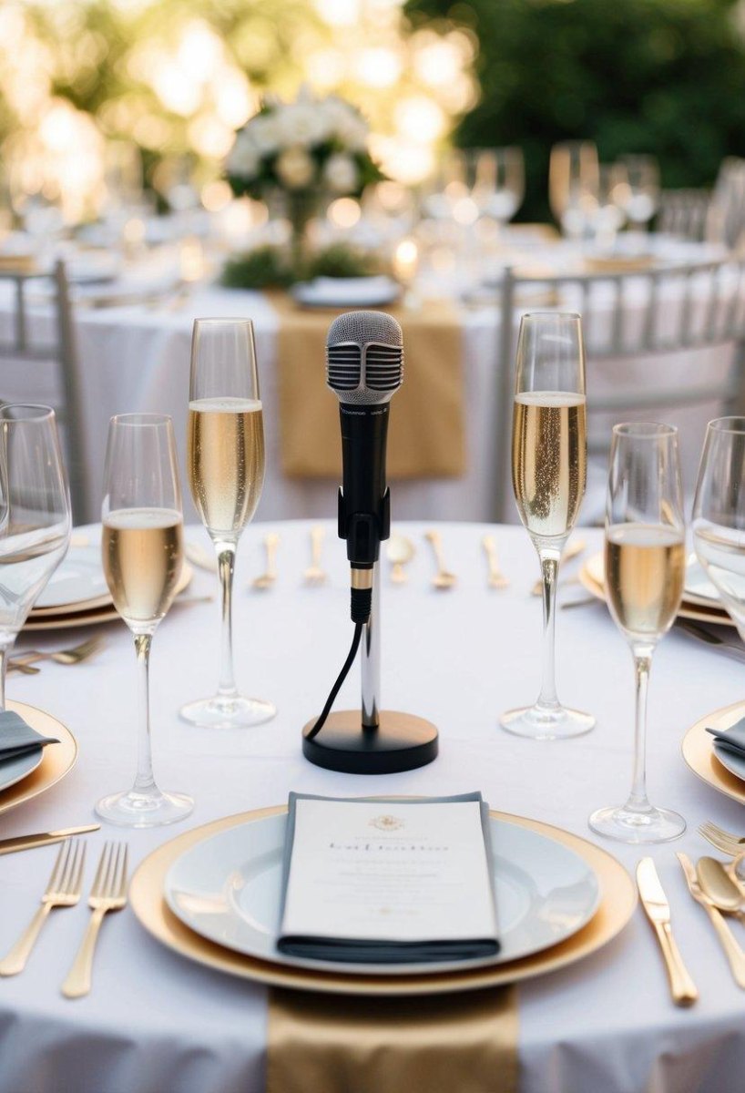 Simple wedding speech microphone setup