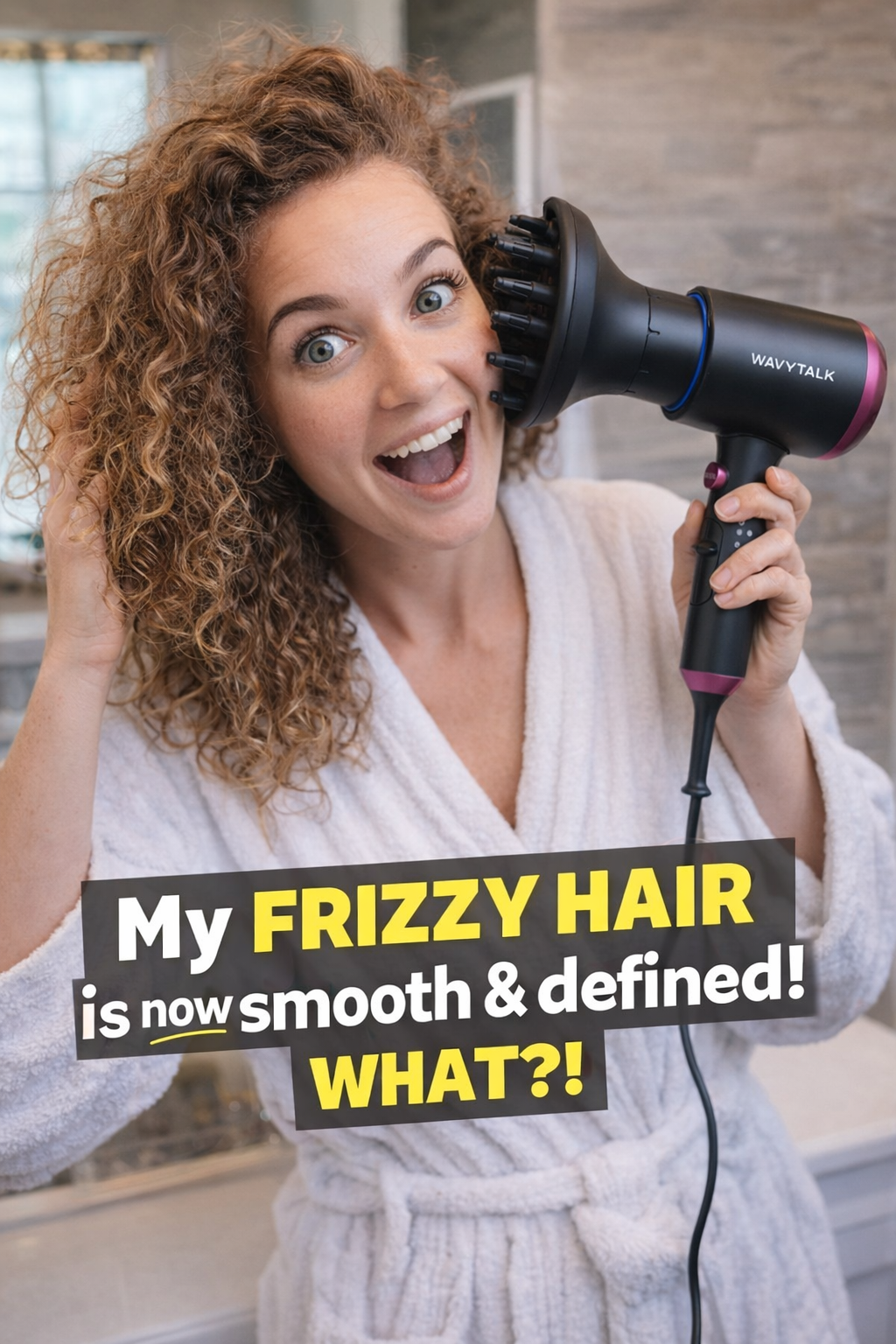 4. Wavytalk Hair Dryer with Diffuser for Curly Hair Definition and Speed