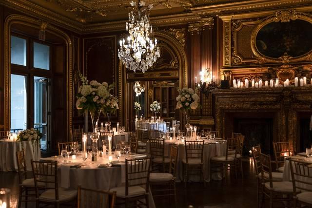 Vintage candlelit wedding reception style